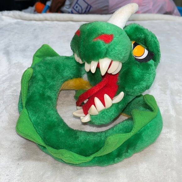 Vintage Busch Gardens Williamsburg Loch Ness Monster Dragon Plush Roller Coaster - Picture 1 of 5